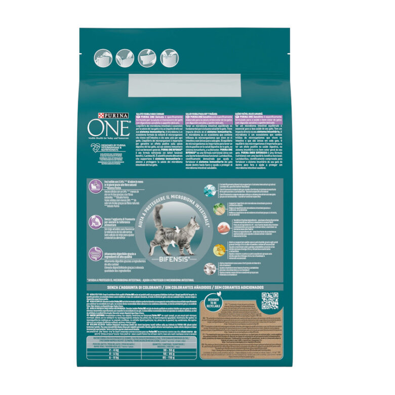 2.8 kg One Sensitive Bifensis Ração de Peru e Arroz para gatos,  Imagem número 2 2.8 kg One Sensitive Bifensis Ração de Peru e Arroz para gatos, , large Imagem número 2